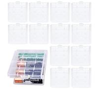 Boîte à Piles en Plastique,Boîte de Rangement pour Piles et Batteries Rechargeables,Boîte de Stockage de Piles AA/AAA,Boite Rangement Piles,12 PCS