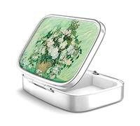 Boîte à pilules à 2 compartiments, boîte à pilules portable pour poche ou sac à main, boîte à pilules décorative en métal, organisateur de vitamines, cadeau unique