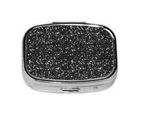 Boîte à pilules à 2 compartiments, organiseur portable, blanc, argent, gris, paillettes diamant