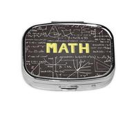 Boîte à pilules à 2 compartiments, organiseur portable pour l'école de mathématiques