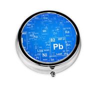 Boîte à pilules à 3 compartiments, organiseur portable, pour professeur de sciences, éléments amusants, tableau périodique