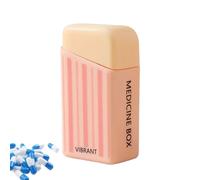 Boîte à pilules - ABS PP 8 x 4,5 x 3 cm | Pilulier hebdomadaire | Rangement portable 7 jours | Étui de voyage | Distributeur de suppléments hermétiques pour médicaments et usage