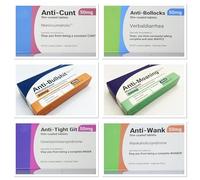 Boîte à pilules amusante pour pilules de blague, cadeau fantaisie grossière, cadeau d'anniversaire, de Père Noël secret, de Saint-Valentin pour homme, petit ami, papa, cadeau de Noël amusant (Anti