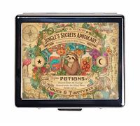 Boîte à pilules avec miroir, 8 compartiments chromés, pilulier de voyage pour vitamines, personnes âgées, usage quotidien, pilulier rectangulaire pour 7 jours (le paresseux paresseux de