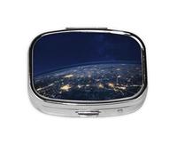 Boîte à pilules carrée portable avec 2 compartiments pour sac à main, pilulier de voyage