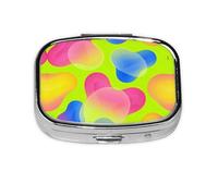 Boîte à pilules compacte avec impression couleur bonbon pour les voyages et un usage quotidien