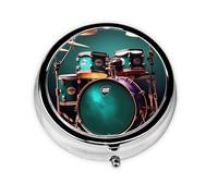 Boîte à pilules cool avec miroir, 3 compartiments pour sac à main ou poche, mini pilulier en métal pour voyage, hebdomadaire, médicaments, vitamines, cadeau de voyage