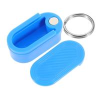 Boîte à Pilules de Poche Bleue en Plastique avec Porte-clés