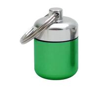 Boîte à pilules de poche - Organisateur de pilules en métal avec porte-clés, conteneur portable pour tampons éponge, étui à piluls coloré | Rangement de voyage pour sac à dos, camping, voyages d'affa