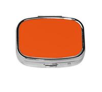 Boîte à pilules de voyage carrée pour sac à main et cadeau de poche Motif orange brûlé