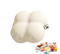 Boîte à pilules de voyage - Organisateur de distributeur de médicaments portables, fermeture à pression amortissante | à coque dure étanche avec 30 compartiments, supplément et support pour