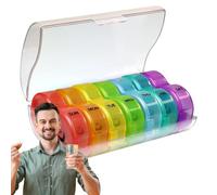 Boîte à Pilules,Distributeur de Pilules et Porte-Compléments Alimentaires | Porte-Médicament Portable Coloré Pour Voyage Stockage Dans Sac Rappel Pour Personnes Âgées