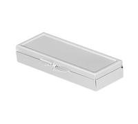 Boîte à pilules en acier inoxydable Keychain Portable Mini Pillbox pour le rangement du compartiment rose