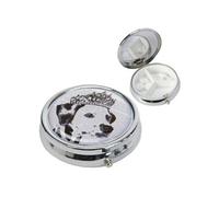 Boite à pilules en métal motif chien