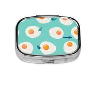 Boîte à pilules Meta à 2 compartiments pour œufs au plat avec roquette, organiseur portable, boîte à pilules rectangulaire, 1134 compartiments