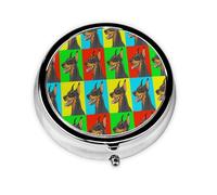 Boîte à pilules Meta à 3 compartiments pour chiens Doberman Pinscher, organiseur portable