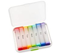 Boîte À Pilules Portable De 7 Jours Utilisation Deux Fois Par Jour Avec Étui Transparent Conteneur Médicaments Capacité Stockage Suppléments Distributeur Pilules Pm