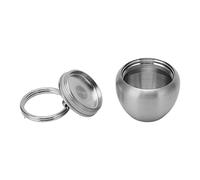 Boîte à Pilules Portable en Acier Inoxydable, Forme de Pomme, Étanche avec Porte-clés, Mini Conteneur de Médicaments pour Sac