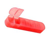 Boîte à pilules portable en polypropylène de qualité alimentaire avec 14 compartiments pour un accès facile aux médicaments et un rangement de nettoyage