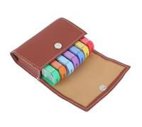 Boîte à Pilules Portable Marron 28 Compartiments, Organisateur | PP et Pu, Format Portefeuille, Séparateur à Grille, Rangement des Comprimés au Quotidien