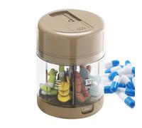 Boîte à pilules portable - Organisateur de plusieurs compartiments, récipient de rangement compact pour compléments alimentaires, support de pilule, design de poche pour sac à main, camping, famille