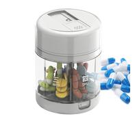 Boîte À Pilules Portative | Organisateur de Médicaments Quotidien | 7 Compartiments Porte-Médicaments avec Coupeur Compact pour Poche Sac à Main Camping et Voyages Familiaux