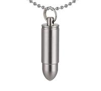 Boite à pilules Porte-clés étanche en Titane, Balle Porte-Pilule Collier Pendentif, Portable Poche Petite hermétique Étui à médicaments pour Voyage de Plein Voyage,Inner dia: 7mm