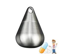 Boîte à Pilules Porte-clés, Pendentif Pilulier Etanche Titane Portable Journalier de Poche Étui à pilules, Sans BPA Mini Voyage Pilbox EDC Boîte à Médicaments pour Bureau Camping Secours