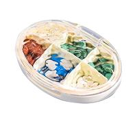 Boîte à pilules pour portefeuille, organisateur de pilules de voyage | Porte-pilules scellé, petit pilulier portable pour le voyage, scellé avec couvercle, boîte à bijoux multi-grille pour boucles