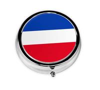 Boîte à pilules ronde avec drapeau du canton du Schleswig-Holstein