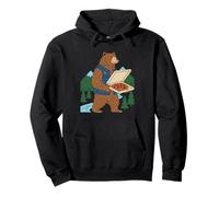 Boîte à Pizza Motif Ours Tenant la forêt Sweat à Capuche