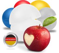 Boîte à pommes avec fermeture à clic - Boîte à pommes ronde pour l'école et le travail - Germany & sans BPA - Boîte parfaite pour conserver la fraîcheur ou pour le goûter - Blanc