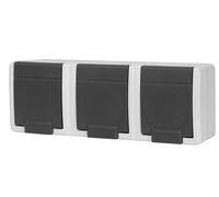 GRIS NT PRISE 3X Z/U FLIP IP55 PINCES AQUANT 2K 5043-10