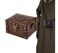 Boîte à potions magiques avec bouteilles - Grand kit de rangement de 14 x 10 cm, ensemble de flacons en verre décoratifs, accessoires magiques fantastiques pour jeu de rôle créatif, récipients