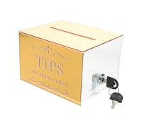 Boîte À Pourboires Acrylique Avec Serrure Conteneur De Dons Boîte À Suggestions Urne De Tombola Pour Bars Et Restaurants