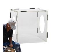 Boîte À Poussière De Broyage Ci-jointe - Couvercle Transparent, Matériau Durable | Boîtier De Polissage De Table Électrique Avec Installation Facile, Stockage D'économie D'espace Pour La Sculpture, L'