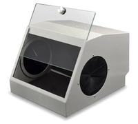 Boîte à poussière de laboratoire dentaire avec dispositif d'extraction d'air et de filtre/source de lumière LED 5500 K, la poussière ne s'échappe pas pendant le sablage