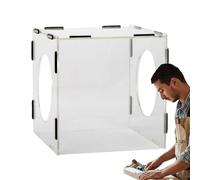 Boîte à poussière de ponçage - Housse anti-poussière en acrylique | Boîte à poussière transparente fermée, boîte de protection contre la poussière, boîte de ponçage portable transparente pour œufs de