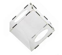 Boîte à poussière en acrylique pour polir la poussière avec double trou pour une extraction efficace de la poussière et la propreté de l'espace de travail (200 x 200 x 200 mm)