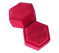 Boîte à propositions de mariage - 5 x 4,7 x 4,5 cm Taille parfaite, Texture velours, Double Organisateur, Bijoux avec un style élégant | Les boîtes à bagues pour les couples de fiançailles et les