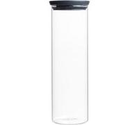 Brabantia Bocal en verre empilable, 1.9 litre - Dark grey