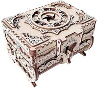Boîte à puzzle 3D en bois - Boîte à musique en bois antique 3D pour adultes et adolescents de plus de 14 ans - Kit de construction de modèle mécanique découpé au laser