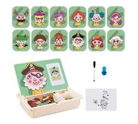 Boîte à Puzzle magnétique - Jeu éducatif magnétique pour d'âge préscolaire | Activités de Voyage créatives Boîtier Compact pour ASIL Mère École Chevaliers à Domicile Apprentissage de la