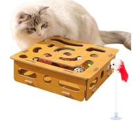 Boîte à Puzzle pour Chat,Jouet D'Enrichissement Pour Chaton - Accessoire D'Entraînement Anti Ennui Libération Énergie Exercice Quotidien - Jeu Quotidien pour Appartement Salon Chambre Parents Occupés