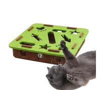 Boîte à Puzzle pour Chat | Pierre à Griffes Interactive avec 2 Billes Clochettes - Coffret de Jeu Enrichissant et Grattoir à Griffes | pour Soin des Chats d'Intérieur Canapé Coin Tapis