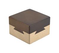 Boîte à queue d'aronde Impossible en bois 3D Casse-tête avec tiroirs magiques Boîte à bijoux avec compartiment secret pour adulte (couleur marron)