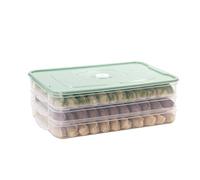 Boîte à raviolis multicouche pour réfrigérateur avec couvercle - Plateau de conservation des aliments pour la maison - Empilable - Cuisine