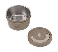 Boîte à, Récipient à Déjeuner en Acier Inoxydable de 600 Ml avec Isolation Thermique et Couvercle Anti-fuite, Stockage de Nourriture Portable Rond pour le Bureau, l'école, le Camping,