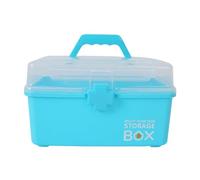 Boîte à Remède Grosse en Plastique Portable Bleue, pour Garçon et Filles | Rangement Ordonné, Poignée Facile à Porter, Usage Polyvalent, Voyage