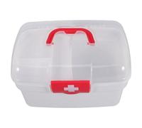 Boîte à Remède Vide Portable Blanche Pp avec Plateau Amovible | Rangement Organisé, Accès Rapide aux Fournitures D’urgence, Séparateurs Plastiques, pour Gymnases et Bureaux